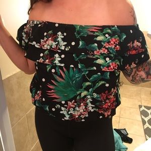 Off the shoulder crop top